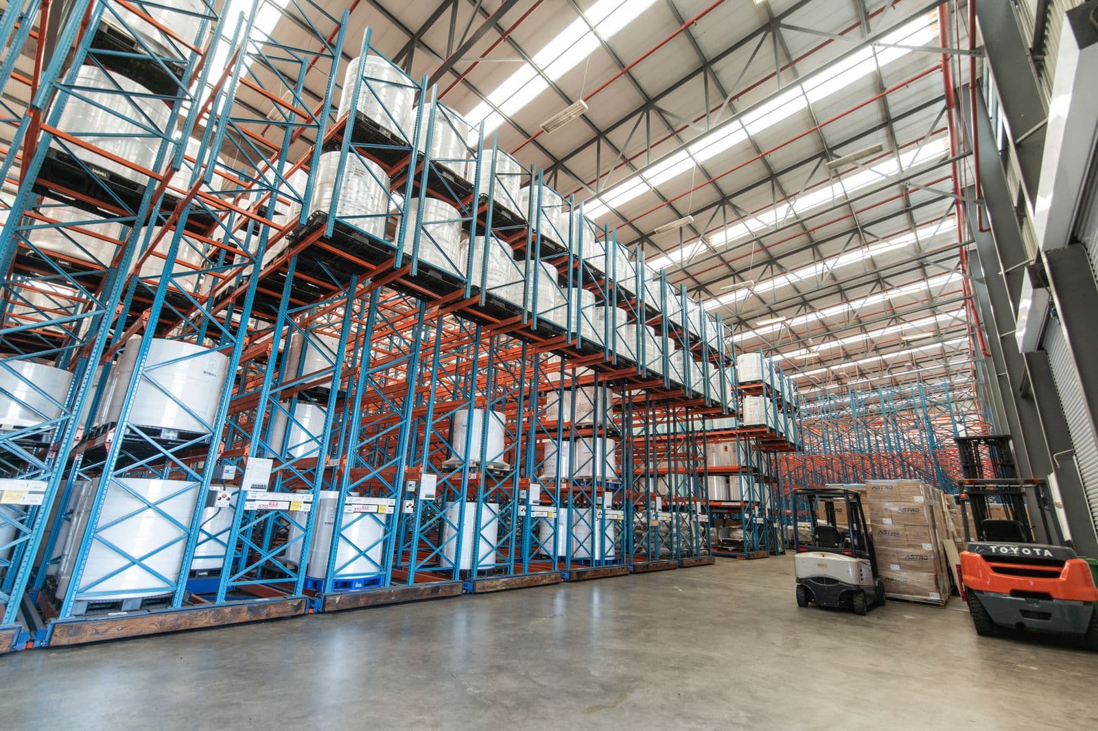 Inside a JFM racked warehouse